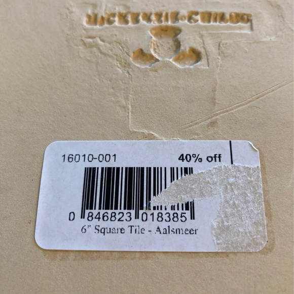NWT Mackenzie Childs Aalsmeer 6" Porcelain Tile - Picture 3 of 3